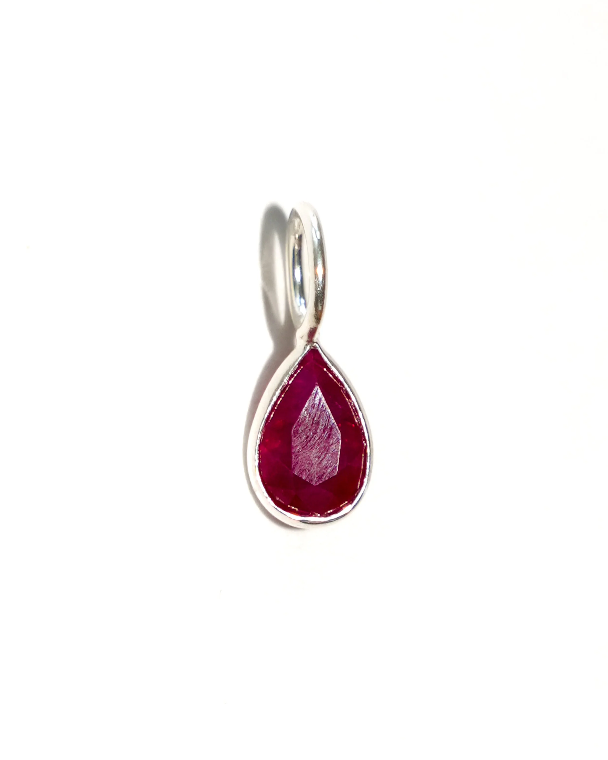 Ruby Cabochon Charm in Sterling Silver — Thanks Dad